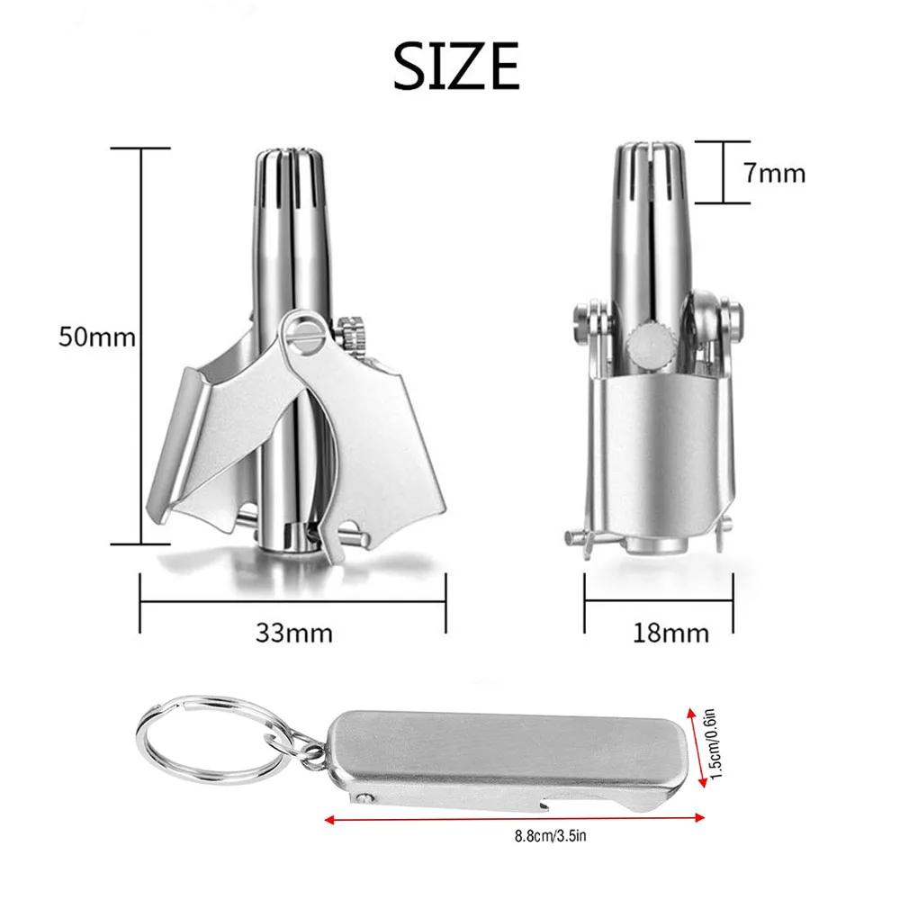 

Nose Hair Trimmer Ear Portable Vibrissa Razor Manual Rhinothrix Cutter Nariz Nasal Shaver Washable Tragi Scissors