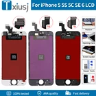 Новый ЖК-экран для iPhone 5 5S 5C SE 6 6S 7 8 Plus 11 X XR, ЖК-дисплей, сенсорный экран, дигитайзер в сборе, без битых пикселей, замена