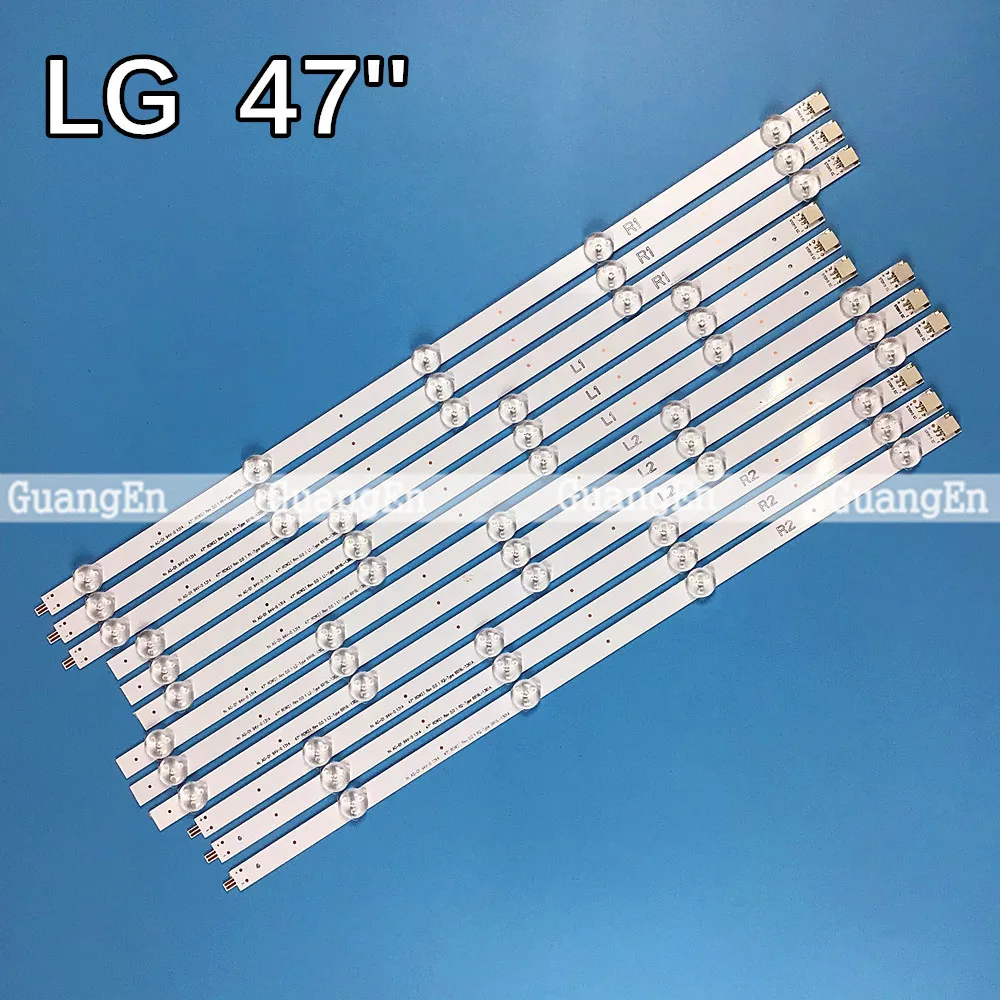 (Новый комплект светодиодный 12шт./компл. R1,L1,R2,L2 47-дюймовая светодиодная подсветка сменная панель для LG 47LN519C 6916L-1174A 6916L-1175A 6916L-1176A 6916L-1177A