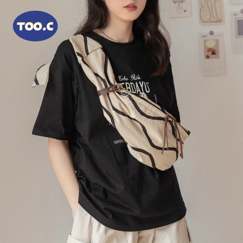 

New Women Shoulder Waist Bag Ladies Designer Canvas Fanny Pack Fashion Travel Money Phone Chest Banana Bag Female Cool Belt Bags