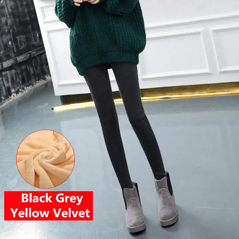 

Fleece Jeans Woman 2020 High Waist Winter Warm Jeans Women Denim Pencil Pants Jean Femme Plus Velvet Skinny Jeans Trousers C5986