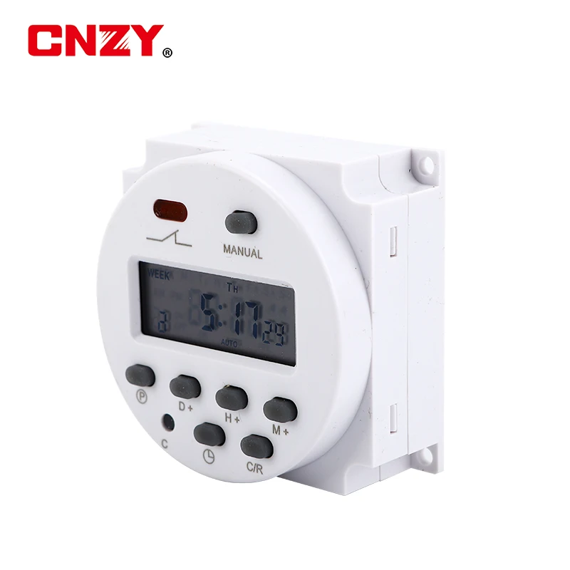 CN101A 5V 12V 24V 110V 220V Digital Timer Switch 7 Days Weekly Programmable Time Relay Programmer Built-in Rechargeable Battery |