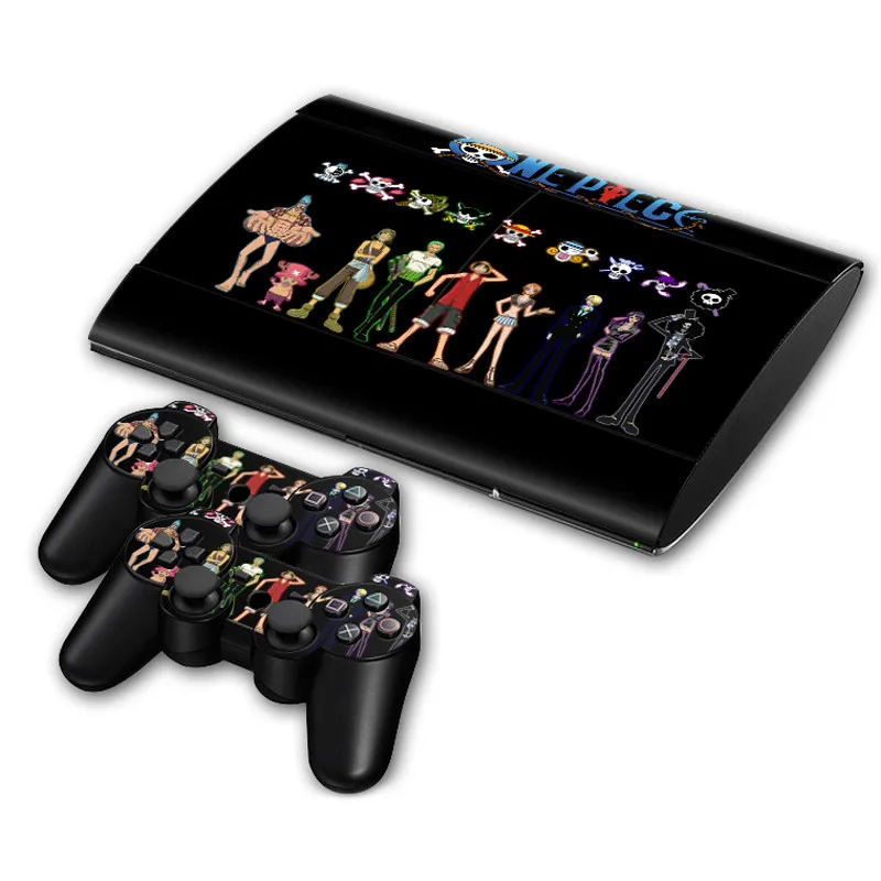 One piece Luffy наклейка на кожу для PS3 Slim 4000 playstation 3 консоль и контроллеры для PS3 Slim 4000 Skins стикер