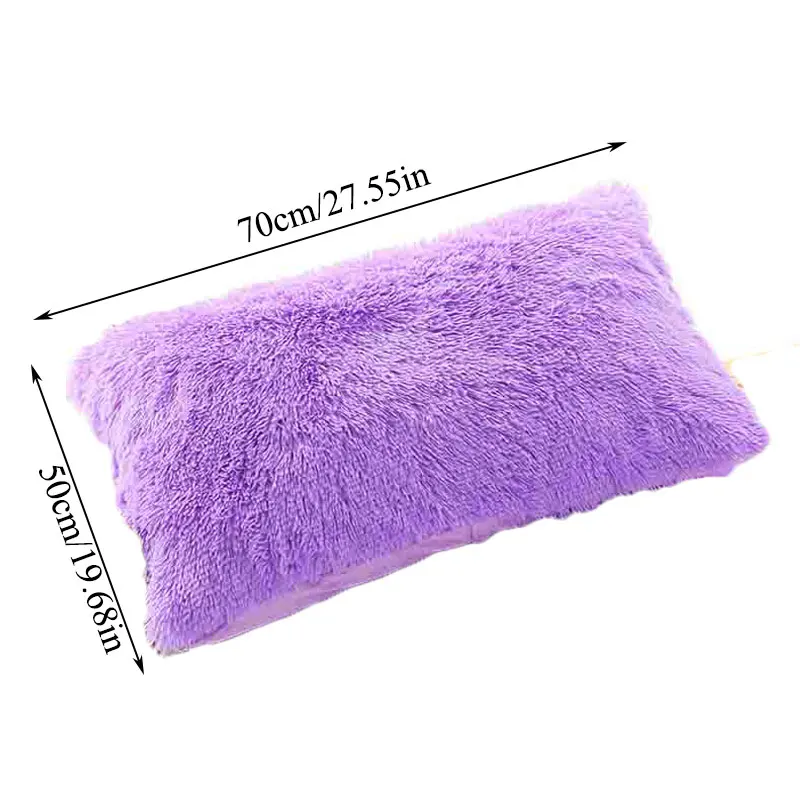 

Fashion Cushion Cover Long Hair Home Supplies Candy Color Pillowslip Sweet Throw Pillows Cover Bedding 50*70cm Pillow Case