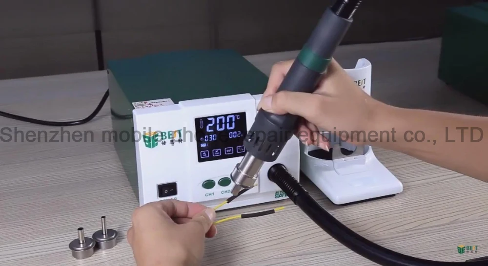 BST-863 1200 Вт большая мощность Тепловая пушка Lead-FreeSmart сенсорный экран контроль постоянной температуры ЖК-дисплей паяльная станция