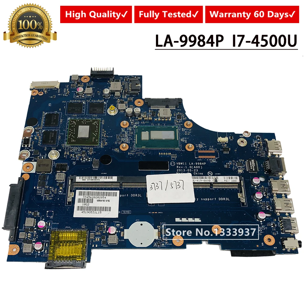vbw11 la 9984p для dell inspiron 17r 5737 3737 материнская пла
