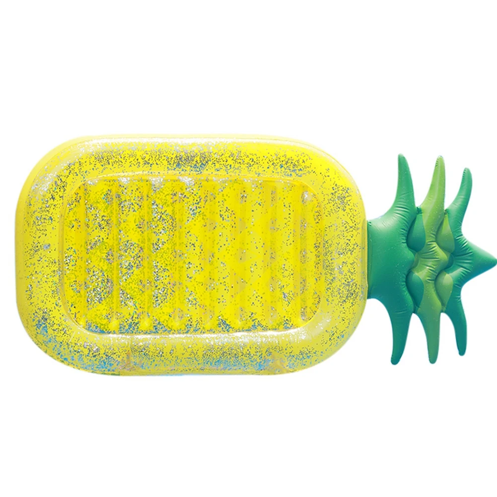 

Water Entertainment Inflatable Pineapple Floating Row PVC Adult Casual Chair Sand Beach Supplies With Sequined