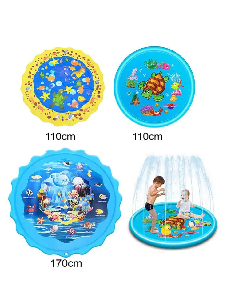 

Inflatable Splash Sprinkler Pad Outdoor Games Water Mat Baby Infant Wading Swimming Pool For Kids Toddlers Backyard Have Fun