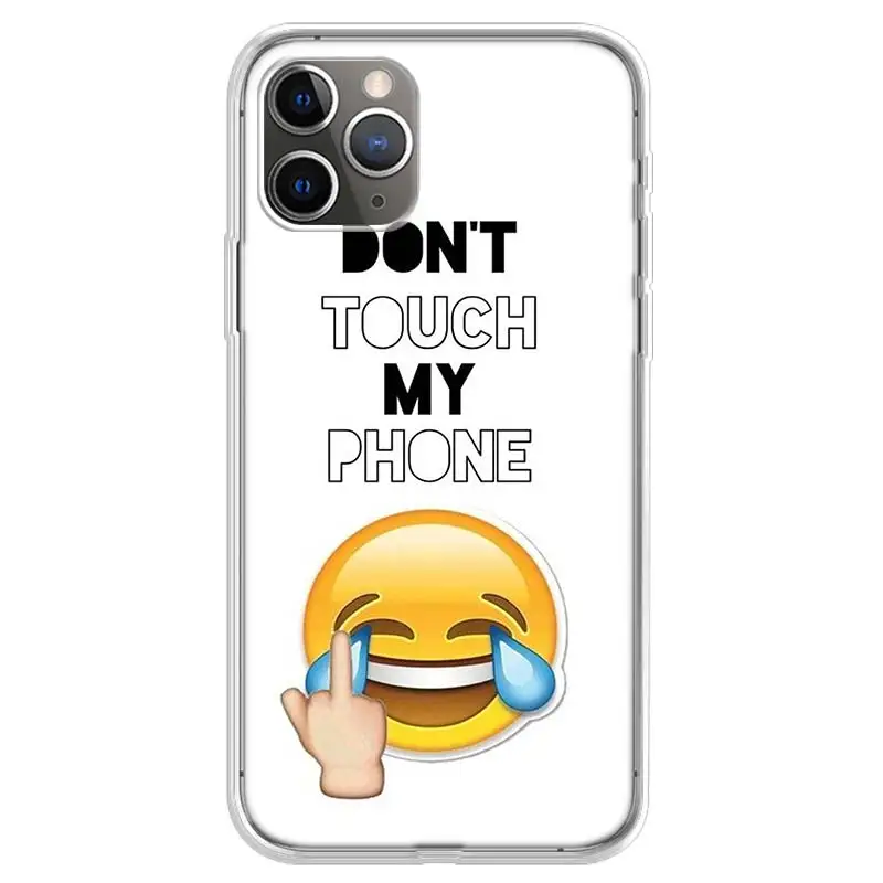 Надписью Don't Touch My Phone (не трогай мой телефон случае для iPhone 11 12 Mini Pro 7 6X8 6S плюс XS MAX