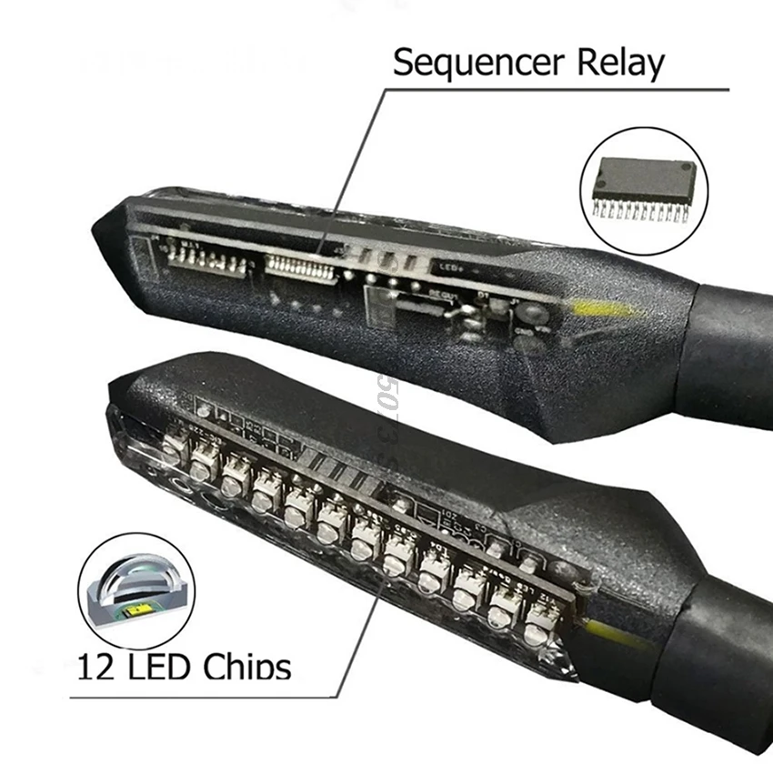 Декодер 100% светодиодный светильник поворотников мотоцикла для поворота теней