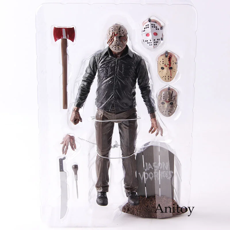 B without retail box NECA Friday the 13th Jason Voorhees фигурка 2009 Делюкс издание ПВХ Ужасы коллекционные вещи модель игрушки - Цвет: B without retail box