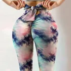 Женские Леггинсы для йоги с завязкой-бабочкой, спортивные штаны с высокой талией, леггинсы для бега для тренировок и фитнеса, Леггинсы для йоги