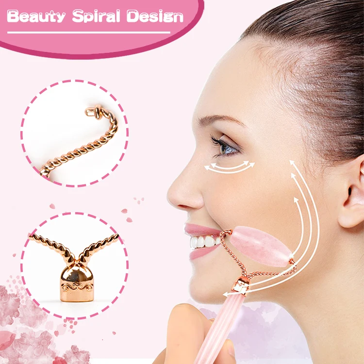 Spa grade нефритовый валик и Gua Sha набор инструментов для лица уменьшения морщин