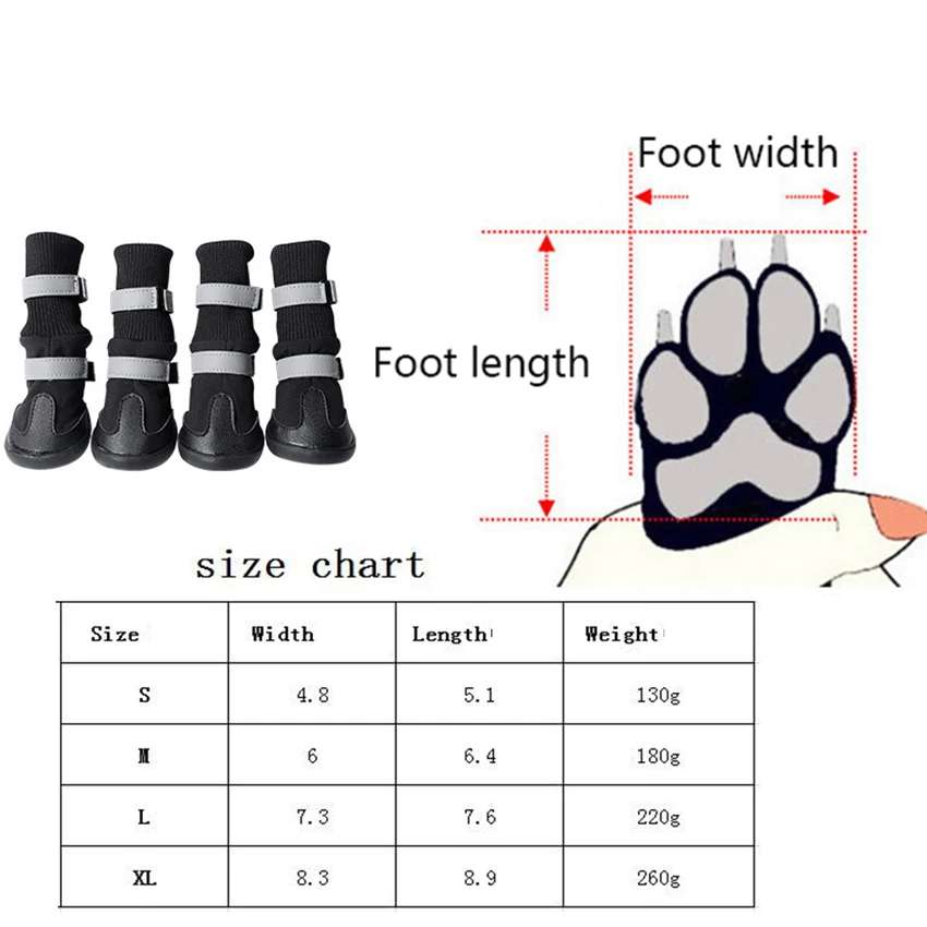 Непромокаемые сапоги для собак Обувь домашних животных Ботиночки среднего