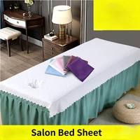 1pcs striped beauty salon bed sheets spa massage bed cover sheets with hole 6 colors