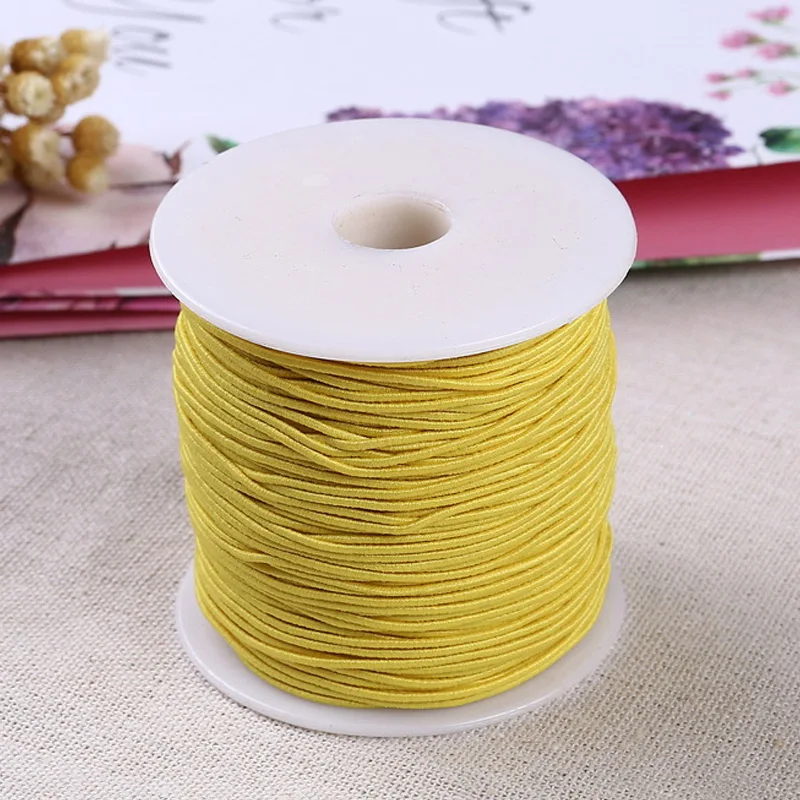 

100m 1mm Round Elastic Cord String Thread Band Rope Beading Macrame DIY Crafts can CSV