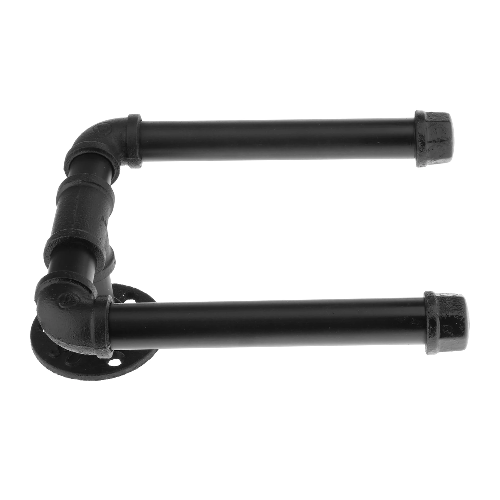 

Iron Pipe Wall Mount Towel Rack Bar Ring Industrial Tissue Holder Home Offce