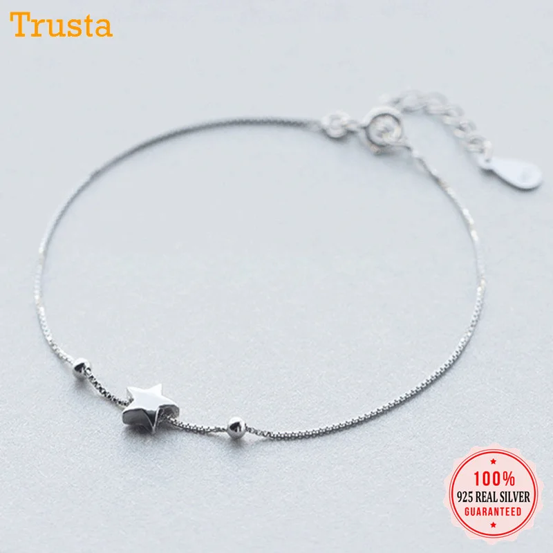 Женский минималистичный браслет Trustdavis ювелирное изделие из 100% стерлингового