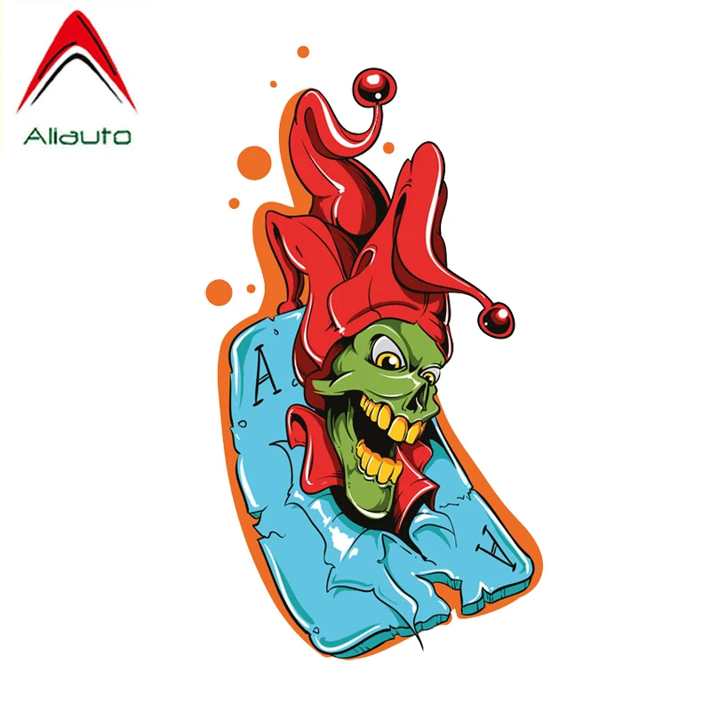 

Aliauto личности для мотоциклов и автомобилей стикеры Творческий клоуна, играющего украшение для открыток Светоотражающие Водонепроницаемый ...