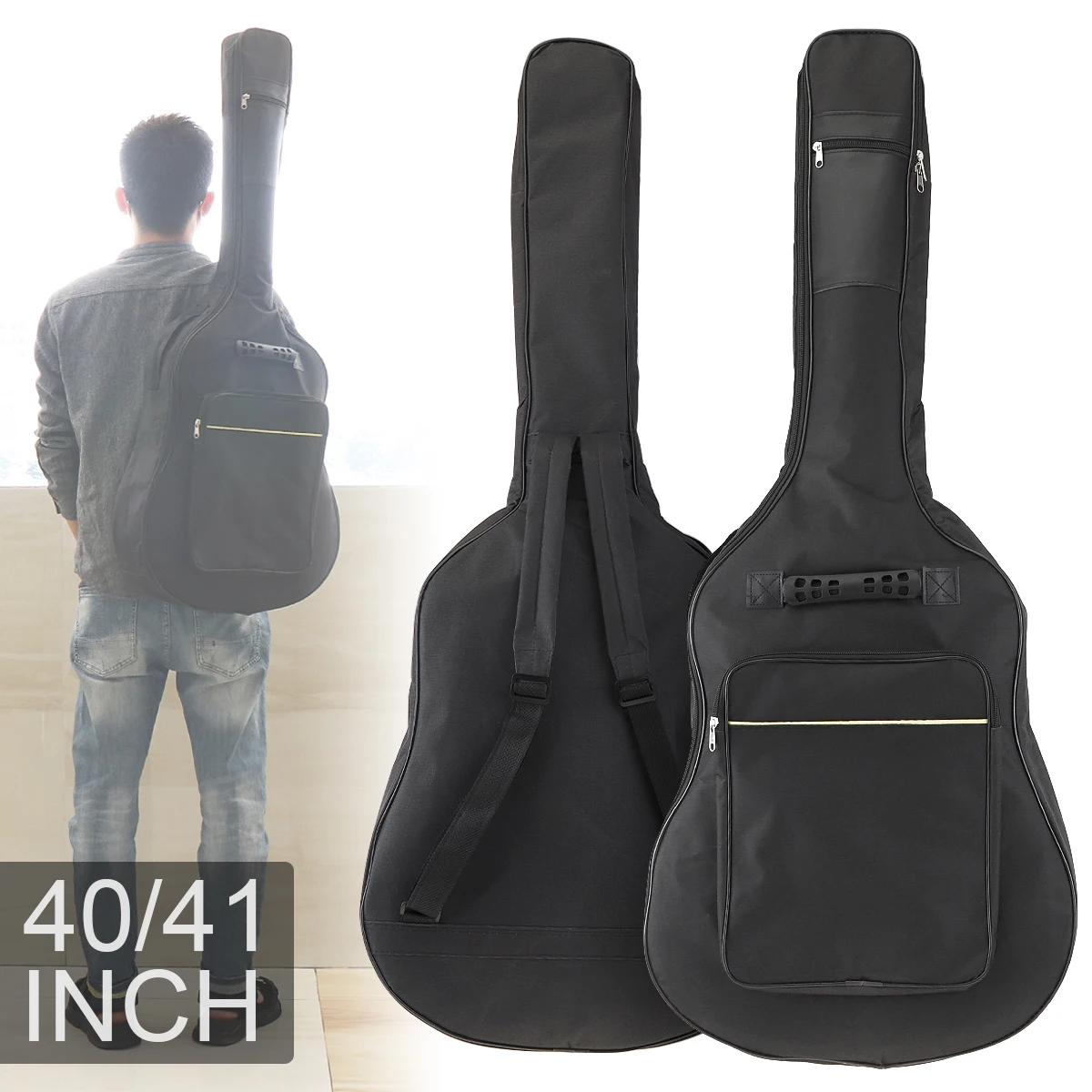 Водонепроницаемая сумка для гитары хлопковая утолщенная 40/41 дюйма с двумя