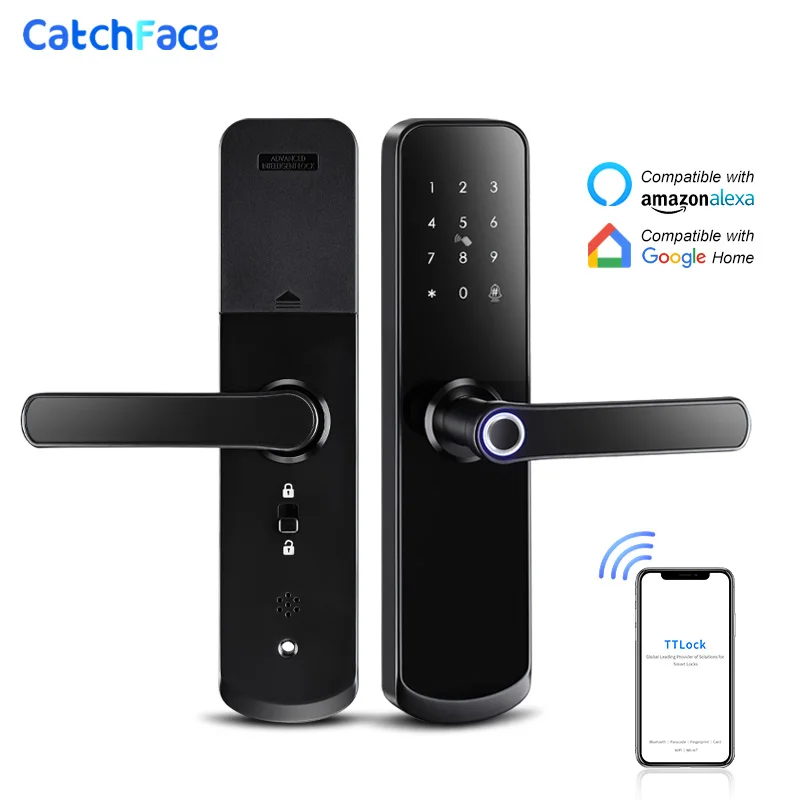 Новый X6 Bluetooth дверной замок со сканером отпечатка пальцев TT приложение код ключ-карта сенсорный Экран Умный Замок безопасности цифровой электронный замок - изображение