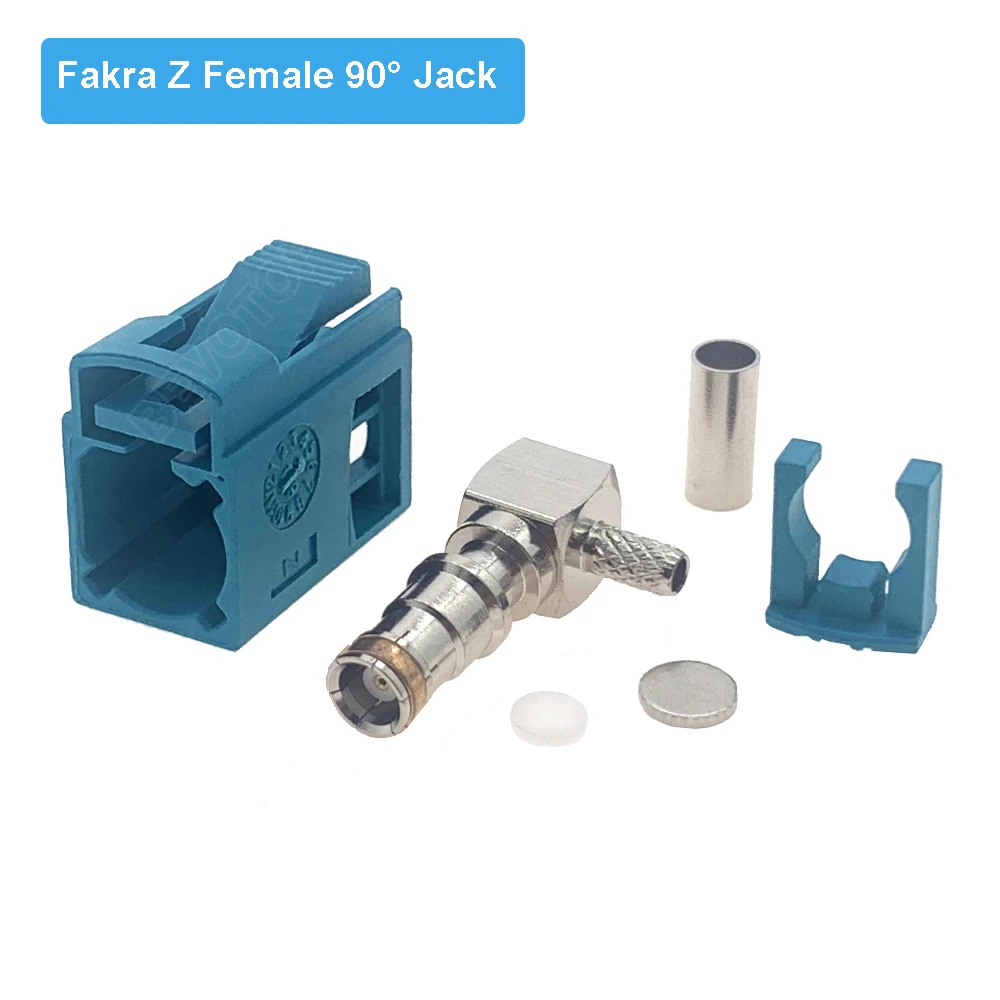 Universal Fakra Z Male / Female Jack Plug Connector Soldering RF Coaxial Wire Connectors for RG316 / RG174 Pigtail Cable images - 6