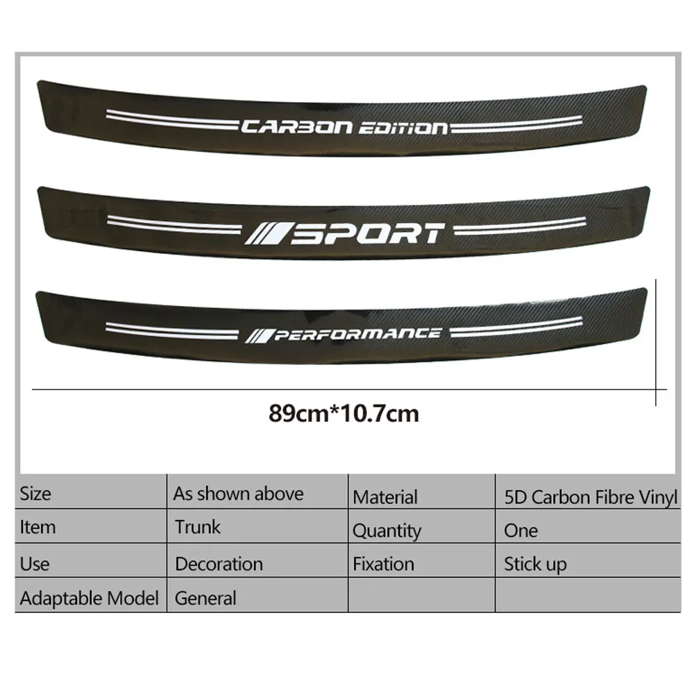 DSYCAR 1Pcs Car Styling Rear bumper Trunk Edge Protector Guard Trim 5D Carbon Fibre Vinyl Decal stickers for BMW All Series | Автомобили и