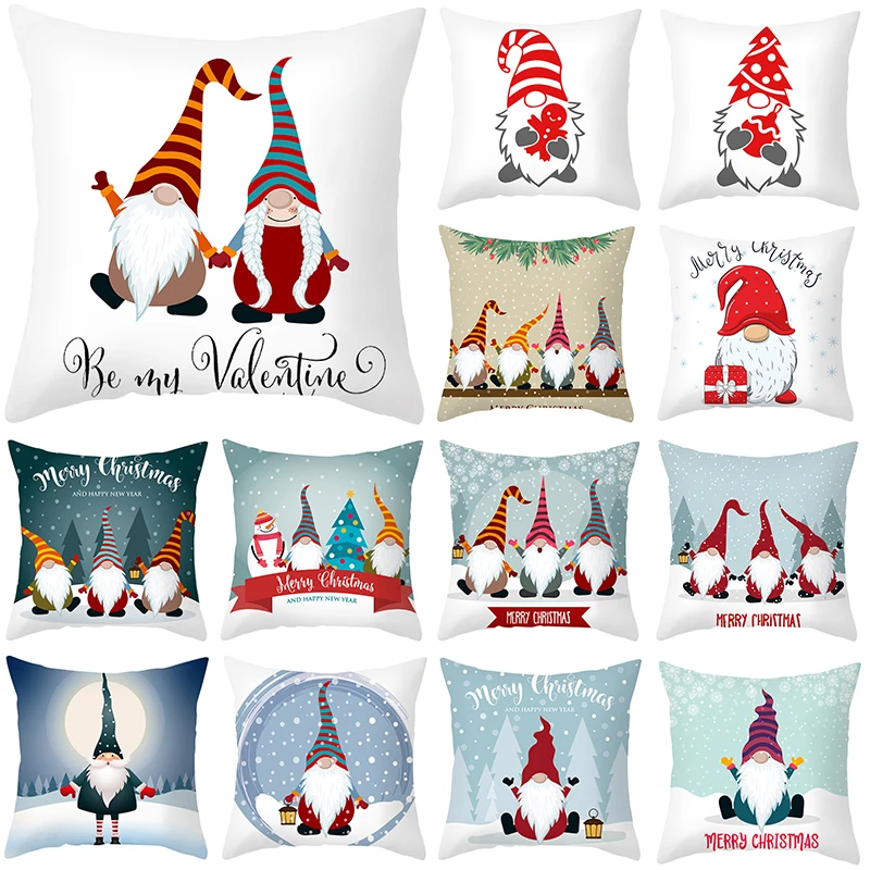 

Christmas Cushion Cover 2022 New Year Christmas Home Christmas Ornaments Santa Claus Pillowcase Xmas Decoration Navidad