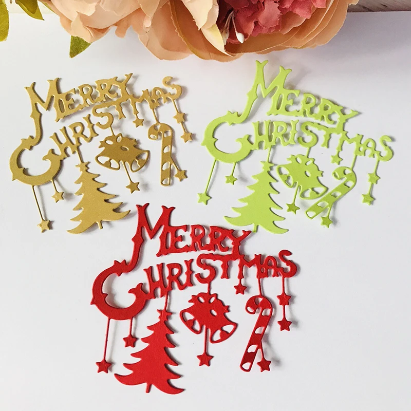 Рождественские Елочные штампы Скрапбукинг металлические Вырубные из