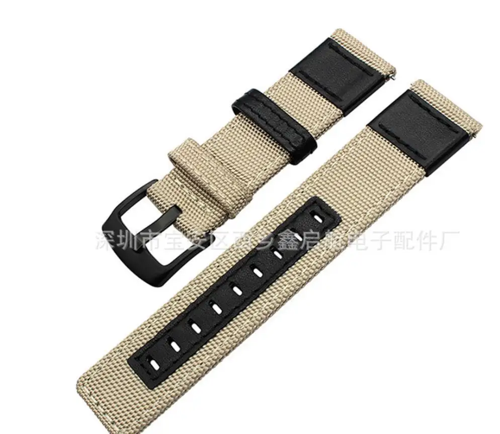 light brown 20 мм 22 мм нейлоновый ремешок для часов для samsung Galaxy Active 42 мм 46 мм быстросъемный ремешок для часов браслет для gear S3 S2 - Цвет ремешка: light brown