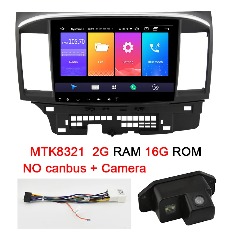 MTK NO Canbus Cam AUTOTOP 2 Din Автомобильный мультимедийный радио Android 9,0 для Mitsubishi Lancer 2007- 10,1 дюймов Lancer DVD Автомобильный gps Видео плеер стерео - Цвет: MTK NO Canbus Cam
