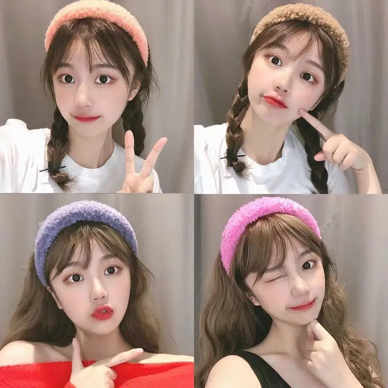 Ободок для волос теплый с широкими полями из ягненка 1 шт. |