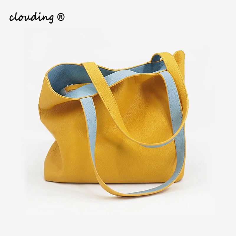 Летняя новая модная двухсторонняя вместительная сумка через плечо Повседневная