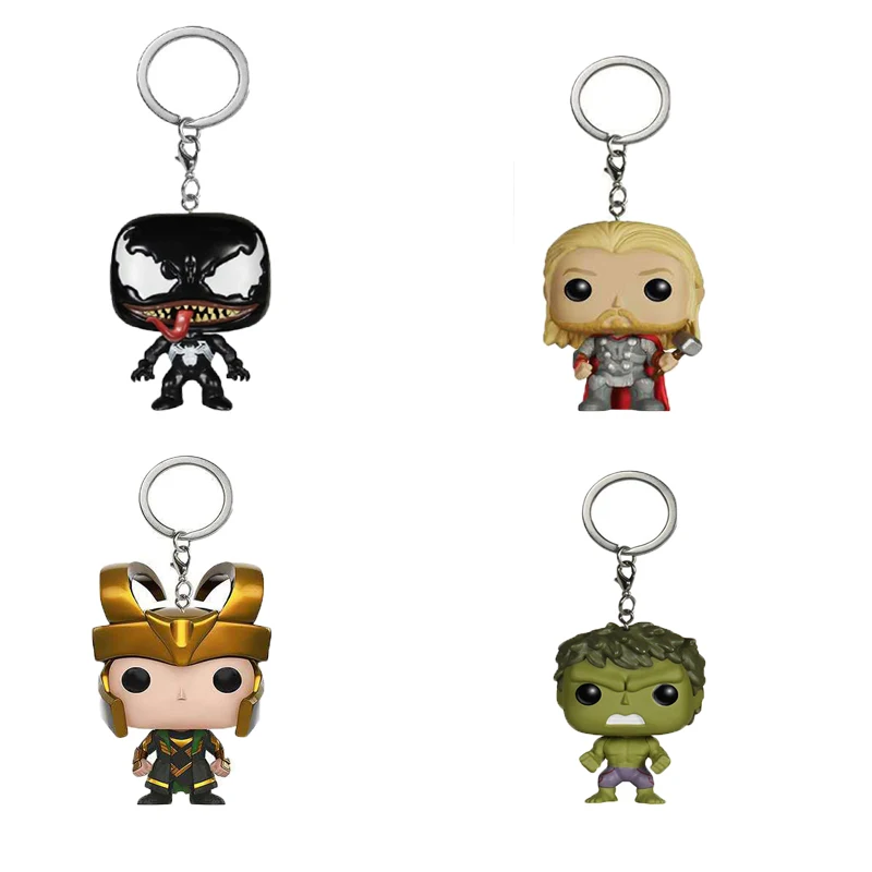 Disney в штучной упаковке с героями комиксов Марвел игрушки Venom брелок фигурки аниме