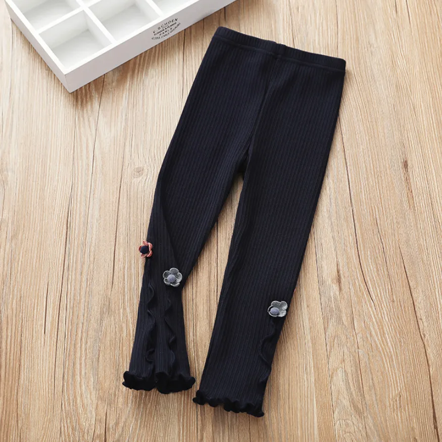 Модные Штаны для маленьких девочек сезон весна осень кружевные леггинсы с