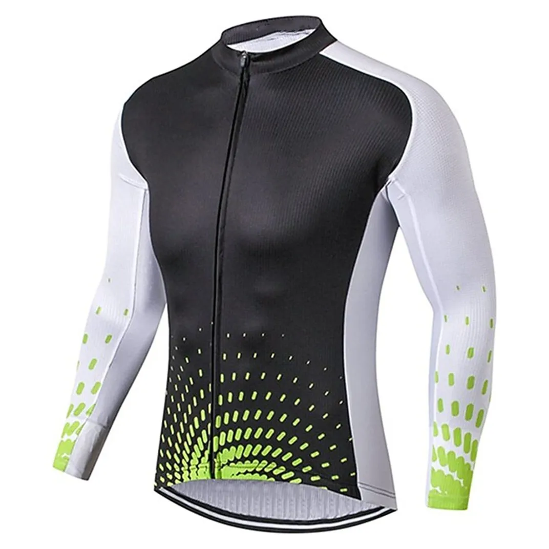 

Джерси для горного велосипеда с длинным рукавом, 100% полиэстер, Мужская велосипедная Джерси, быстросохнущая дышащая спортивная одежда с зад...