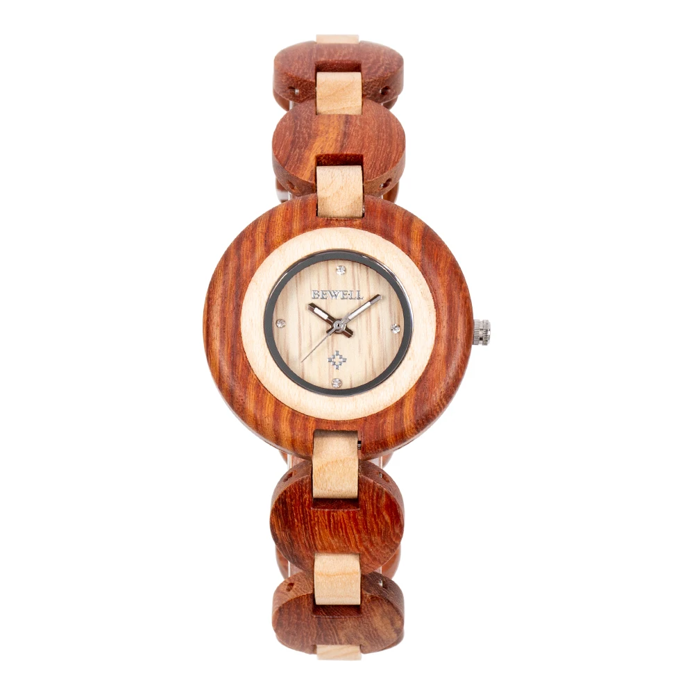 

Bewell Wooden Watches Female Luxury Brand Ladies Bracelet Watches Women's Quartz Wristwatches relogio feminino Clock ZS-W010A