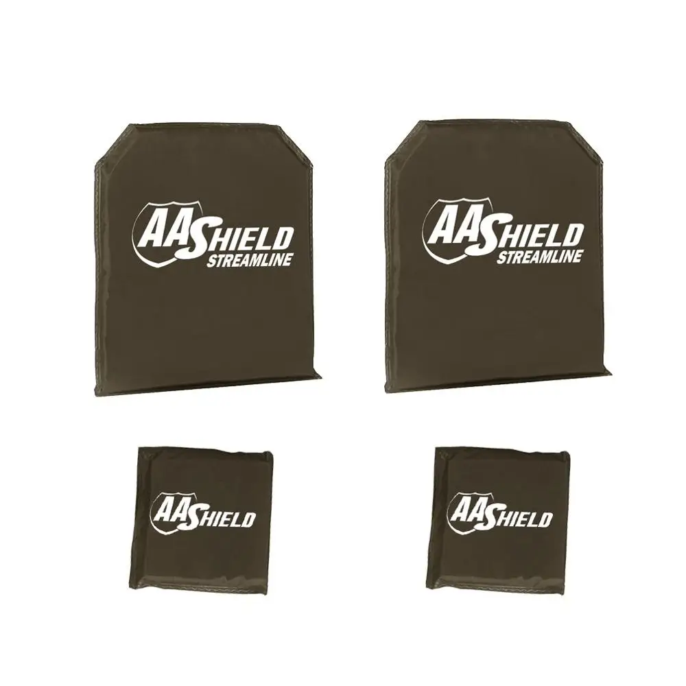 

AA Shield Streamline Bulletproof Soft Body Armor Inserts Plate UHMWPE Self Defense Ballistic NIJ IIIA 3A 10x12-T1 & 6x6 Kit