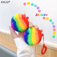 protective case for huawei freedbuds 3 freebuds x1 silicone rainbow cover case for xiaomi air2 headphone earphone case for tws1