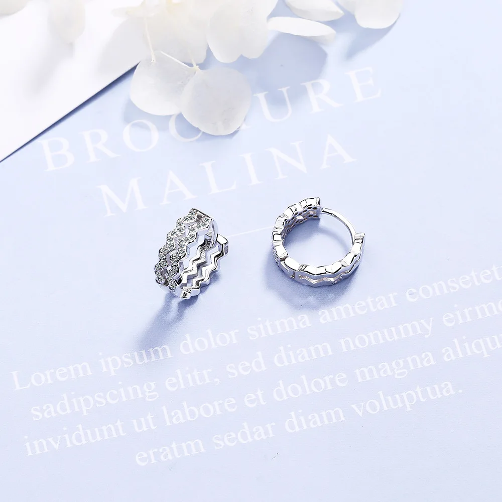 Женские серьги гвоздики из серебра 925 пробы с фианитами|Серьги-гвоздики| |