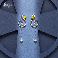 thaya original brand plated silver magic earring 18k gold earrings zircon earring charms stud for women girl fine jewelry gift