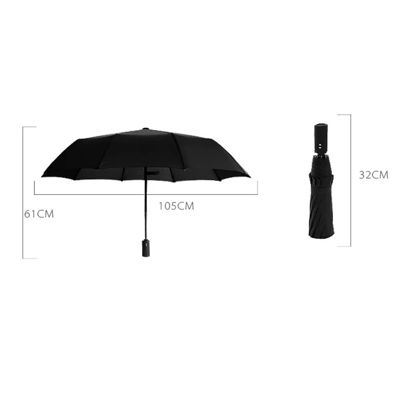 Автоматический складной зонт с 10 отверстиями мужской/женский для автомобиля