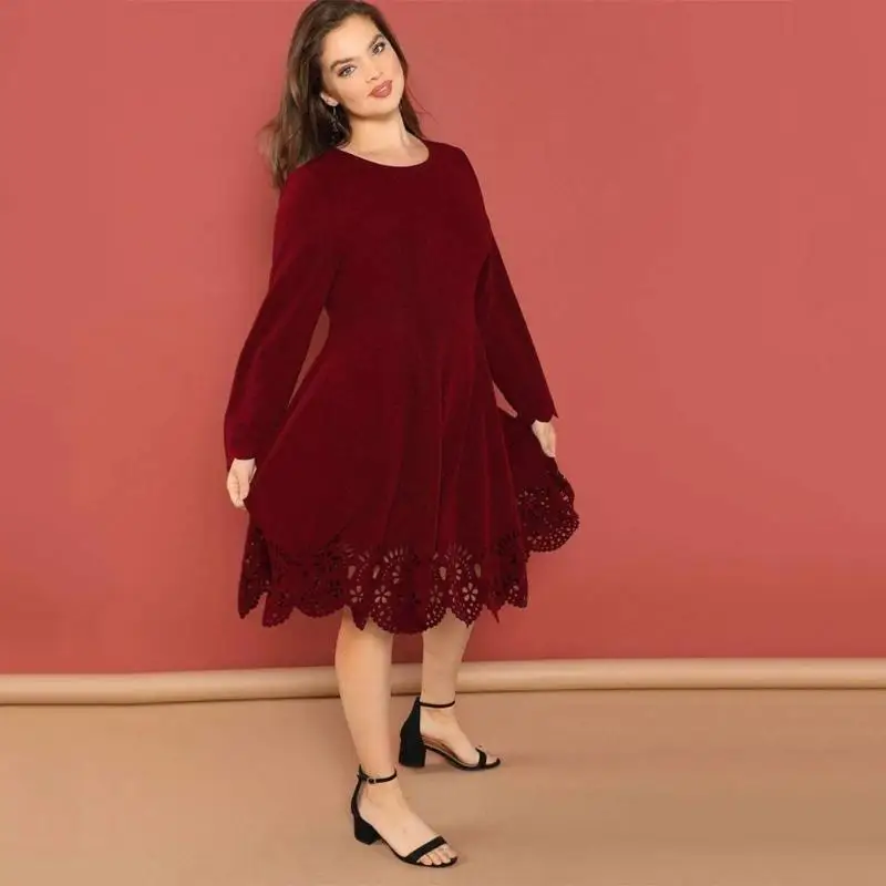 Большой размер 5XL для полных мм 2019 женское платье свободное кружевное лоскутное