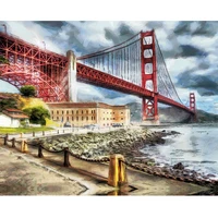 tapb san francisco golden gate bridge landscape diy painting by numbers drawing on canvas coloring by numbers wall art decor