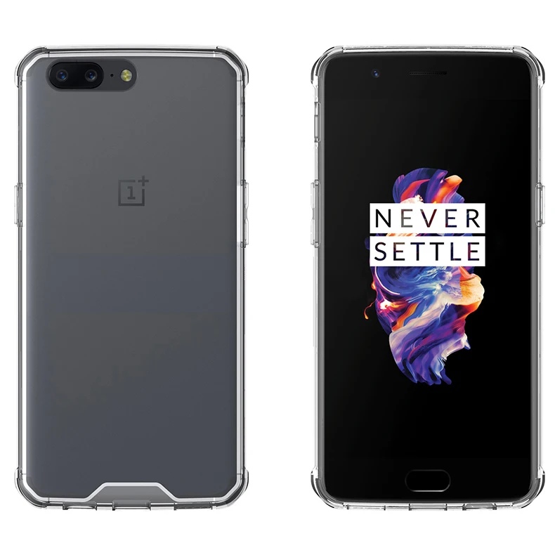 Oneplus5 чехол Oneplus 5 из ТПУ силикона ударопрочный Прозрачный жесткий для Plus телефона