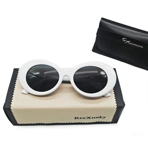 Солнцезащитные очки унисекс, Овальные, с защитой UV400, 2019, очки в стиле Курта Кобейна