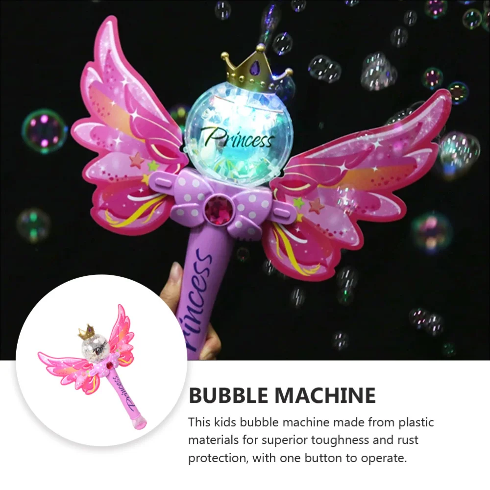 

Girls Electric Bubble Blower Musical Light Bubble Wand Maker Battery