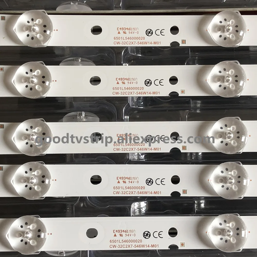 5set=10pcs LED backlight strip for 32inch Tv Philco Ptv32e20dsgwa Skyworth 32X6 Jl.d32071330-001cs-m 1pcs=7leds 546mm | Лампы и