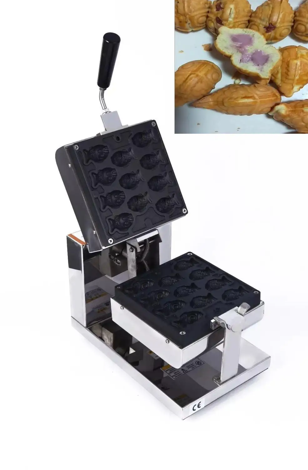 110v 11 fish Газовый тип 18 шт./тарелка Мини Taiyaki чайник машина Клоун Рыба вафельница - Цвет: 110v 11 fish