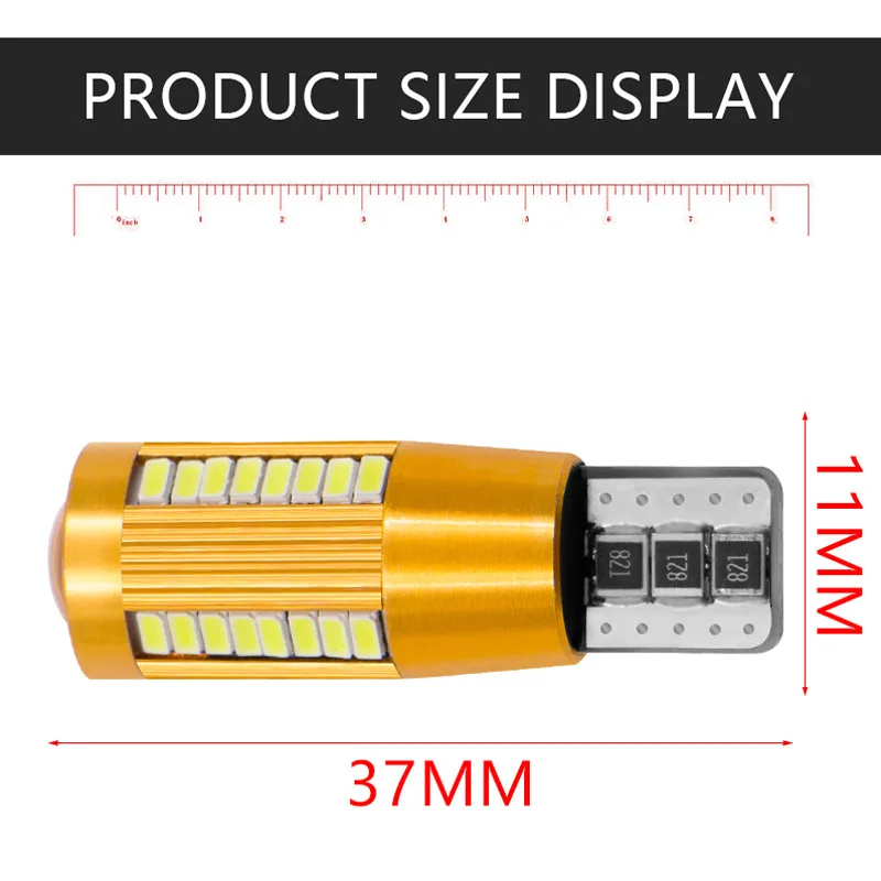 2 шт. T10 Ширина лампы декодирования 3014 38smd автомобильная светодиодная лампа